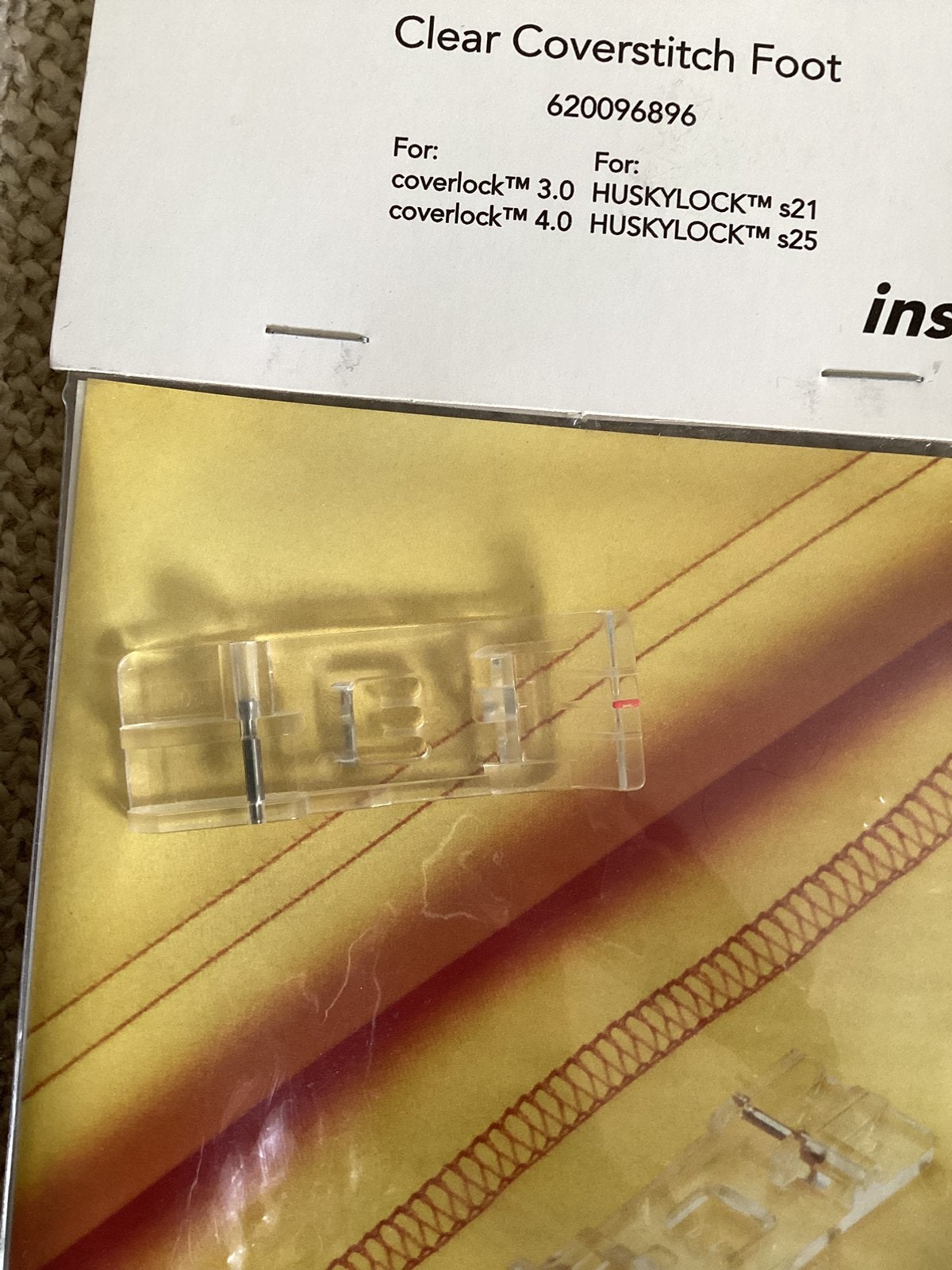 Doorzichtig voetje voor coverstitch machine NIEUW, Ophalen of Verzenden, Nieuw, Overige typen