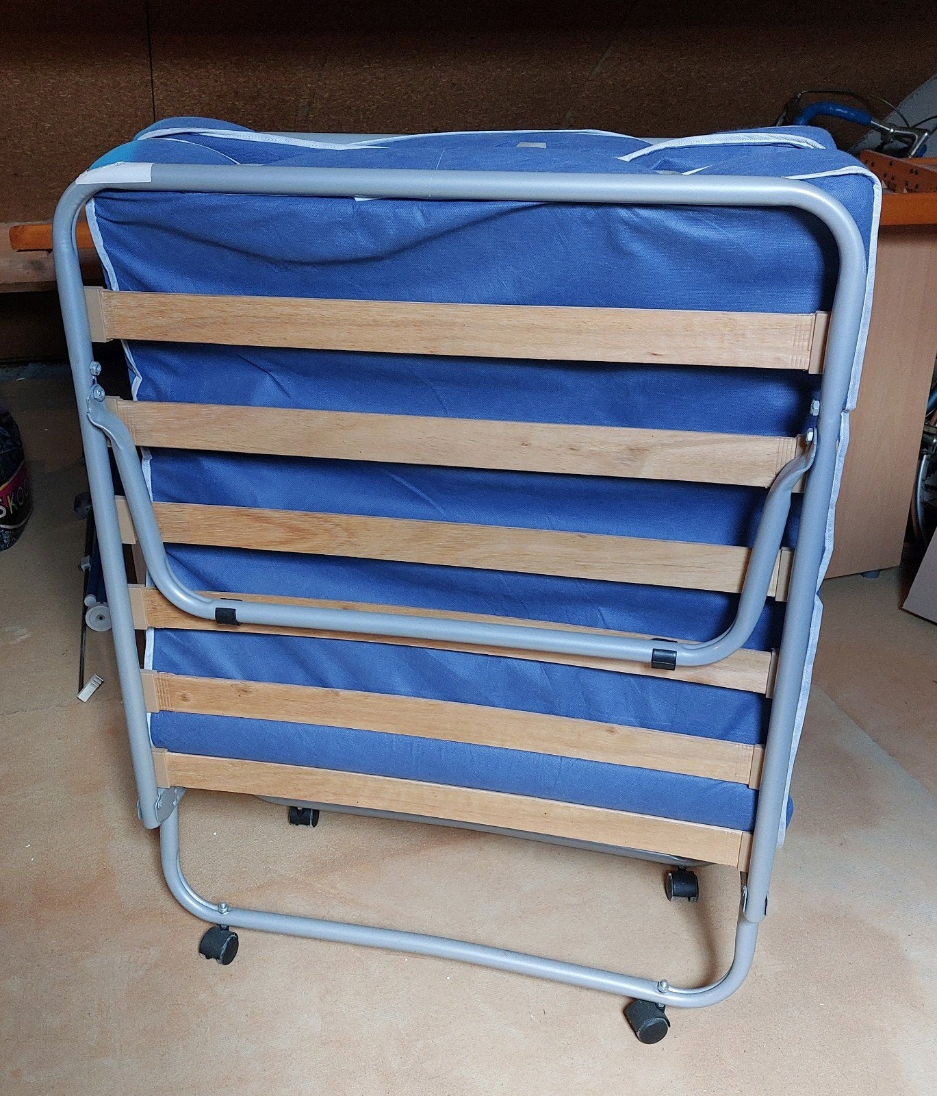 Opklap/logeerbed z.g.a.n., Ophalen, Eenpersoons, Blauw, 190 cm of minder
