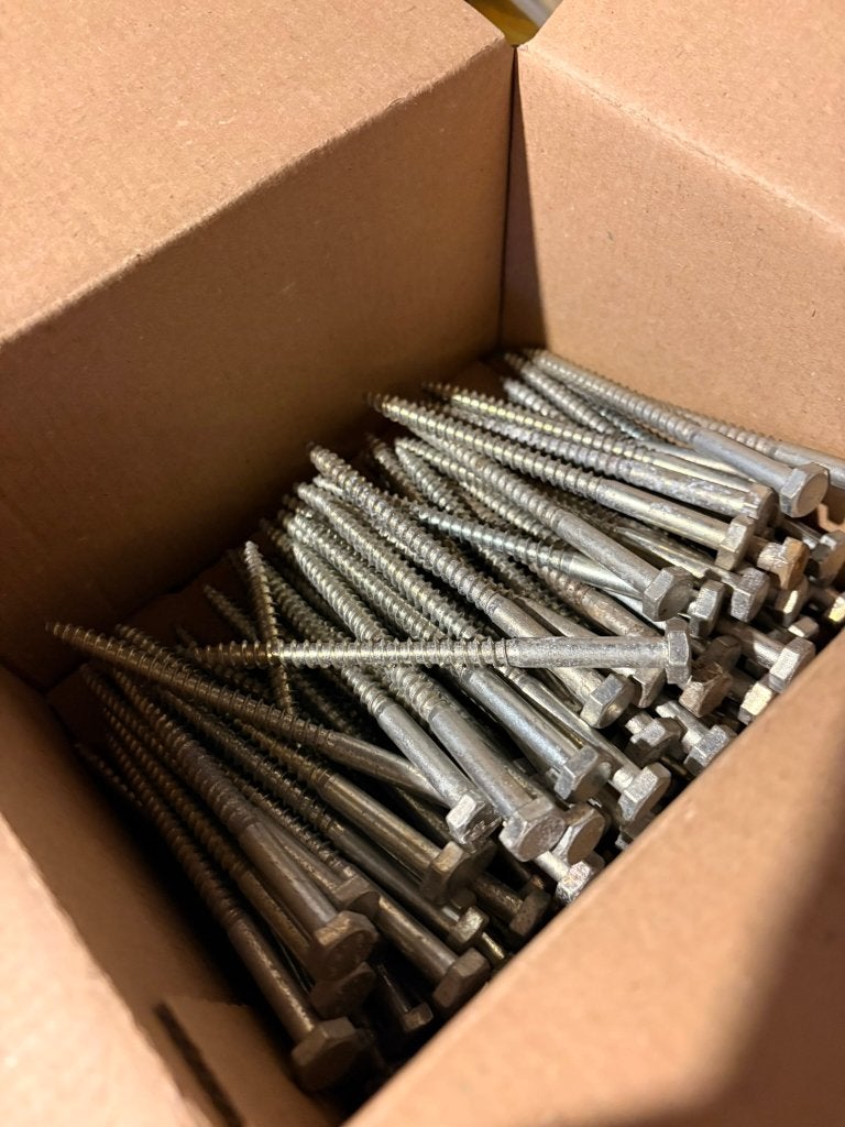 Zelftappende schroeven 7x110 – 100 stuks, 100 tot 250 mm, Geen, Ophalen of Verzenden, Zo goed als nieuw