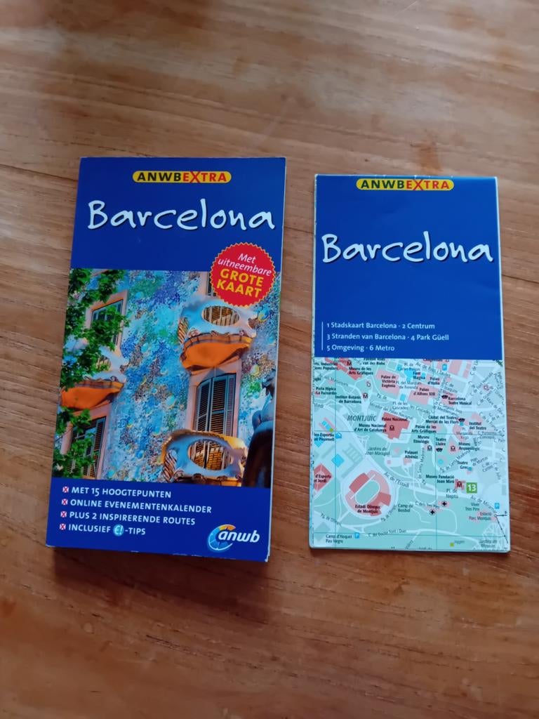 ANWB Extra Reisgids Barcelona met uitneembare kaart, ANWB, Europa, Ophalen of Verzenden, Zo goed als nieuw