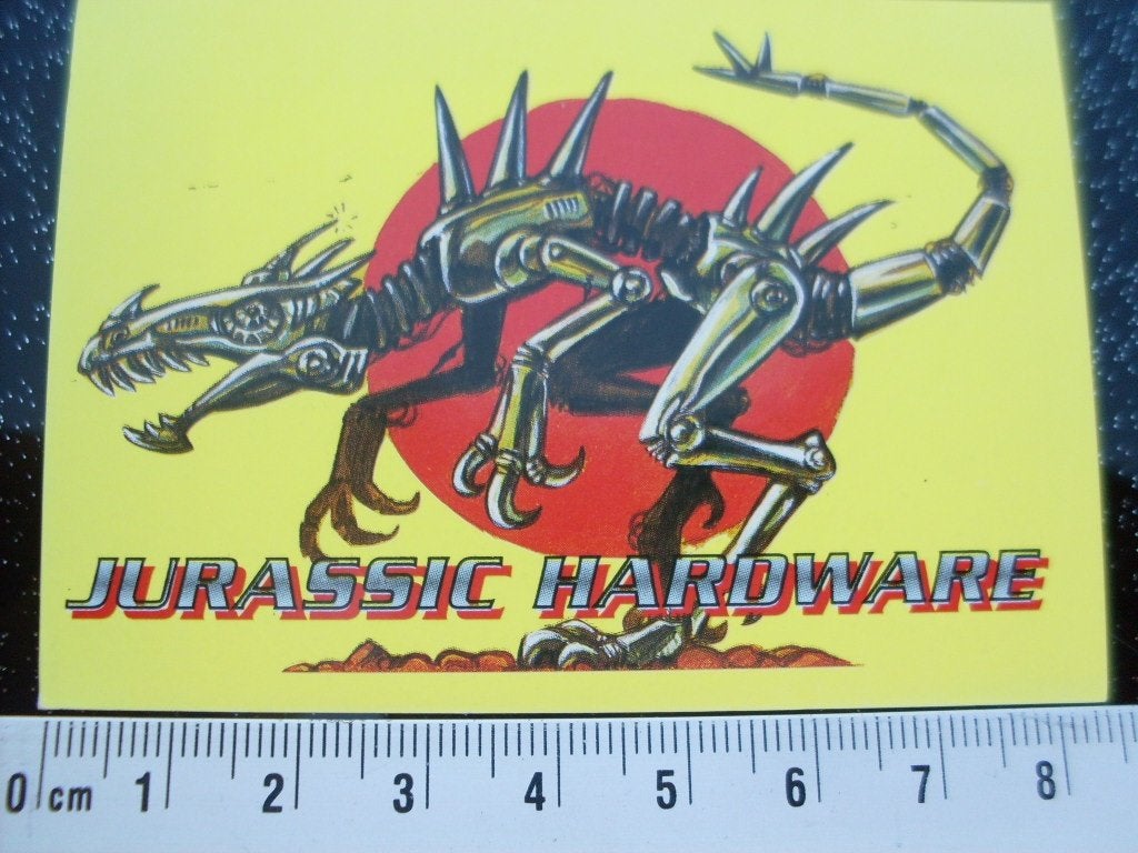 panini sticker jurassic hardware dinosaurussen park, Verzenden, Zo goed als nieuw, Dier en Natuur