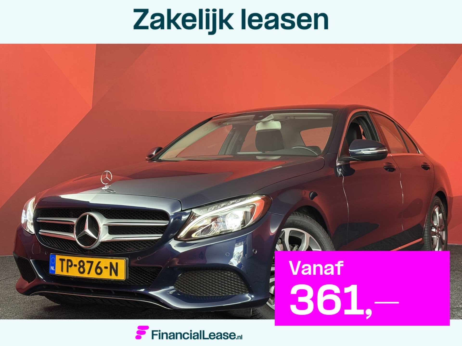 Mercedes-Benz C-Klasse 180 Business Solution | Stoelverwarmi, Automaat, Blauw, Leder en Stof, Bedrijf