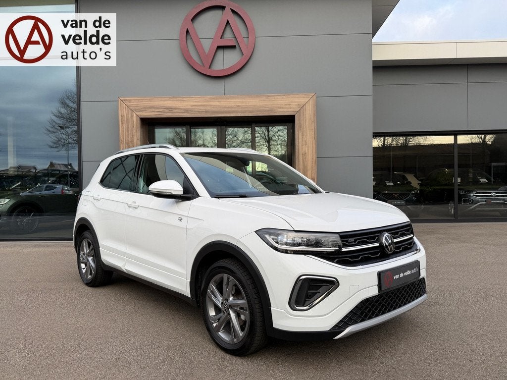 Volkswagen T-Cross 1.0 TSI DSG R-Line | Camera | Trekhaak |, Auto's, Volkswagen, 12 maanden, Gebruikt, Zwart, Wit