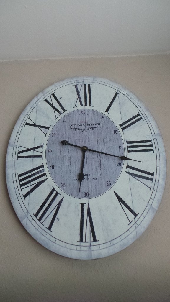 PARIJSE HOUTEN WANDKLOK, Ophalen, Stil uurwerk, Analoog, Overige stijlen