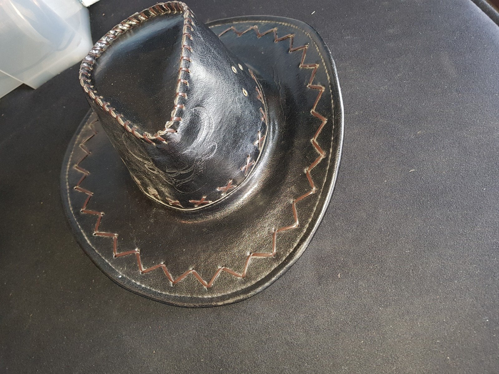 Zwarte cowboyhoed met Chicago Bulls logo, Hoed, Chicago Bulls, Gedragen, One size fits all