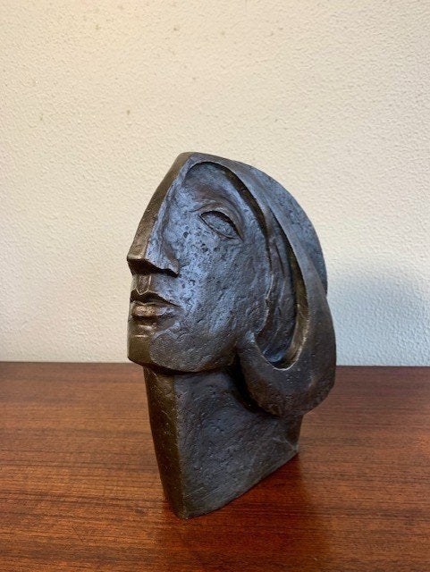 Bronzen Beeld Pablo Picasso Buste Vrouw Gesigneerd Nummer, Antiek en Kunst, Buste, Ophalen of Verzenden, Brons, 20 - 50 cm
