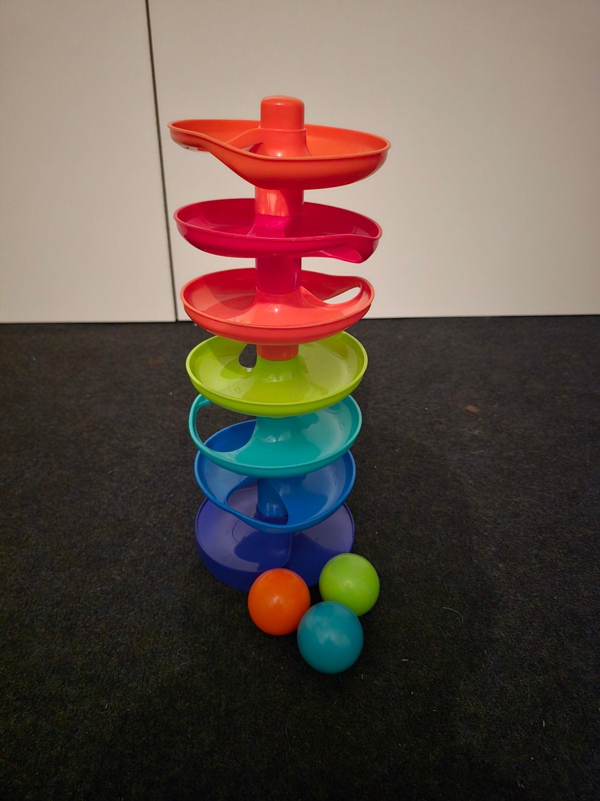 Kleurrijke ballenbaan met 3 ballen, Ophalen of Verzenden, Gebruikt, Overige typen