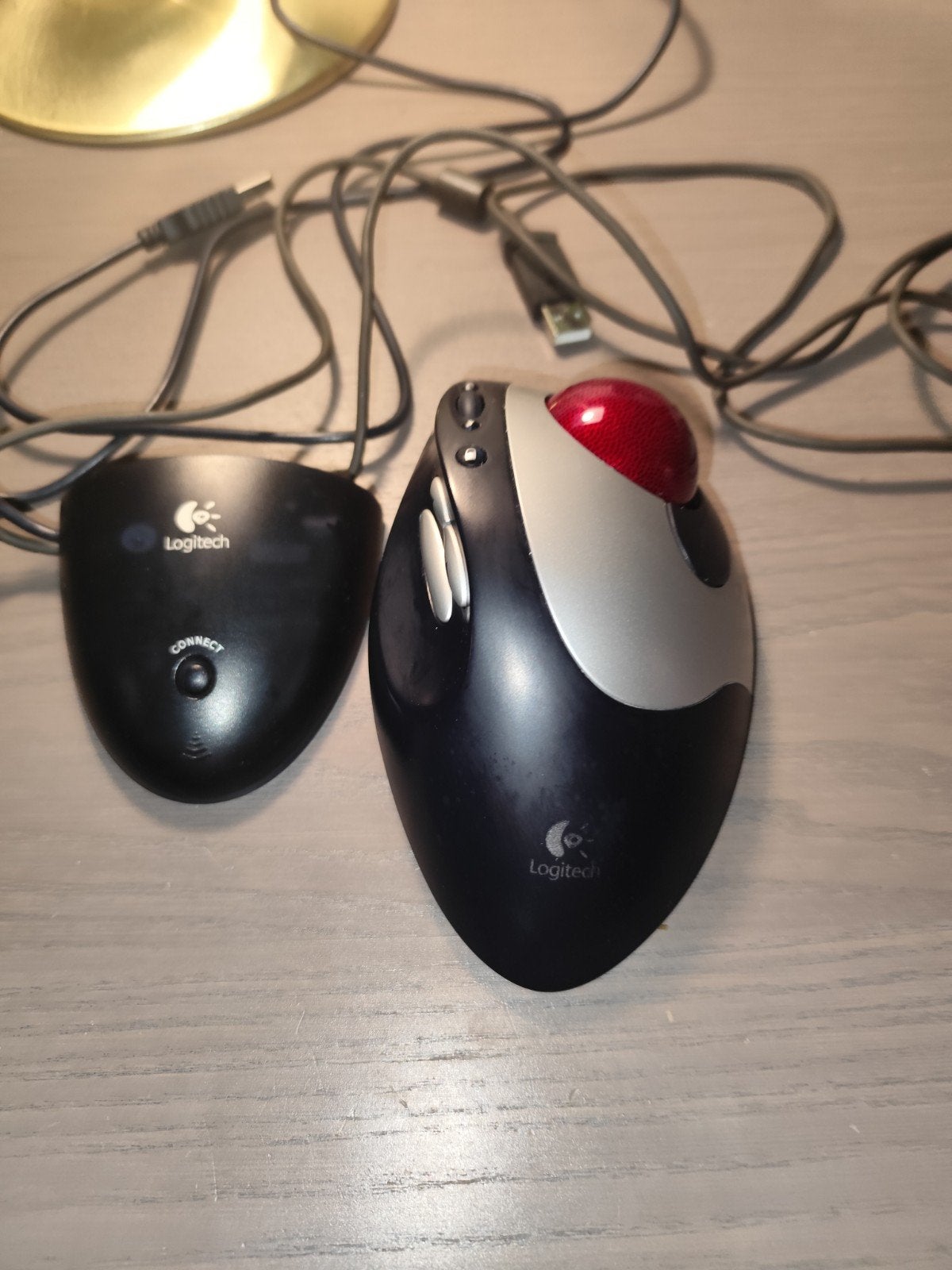Logitech Cordless Optical trackman T-RB22 trackball, Computers en Software, Muizen, Ophalen of Verzenden, Gebruikt