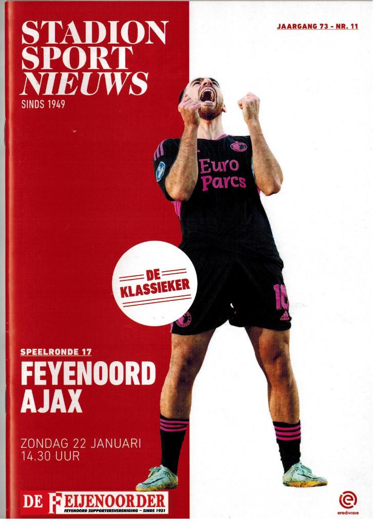 Programmaboekjes Feyenoord - Ajax van de laatste seizoenen., Ophalen of Verzenden, Zo goed als nieuw, Ajax