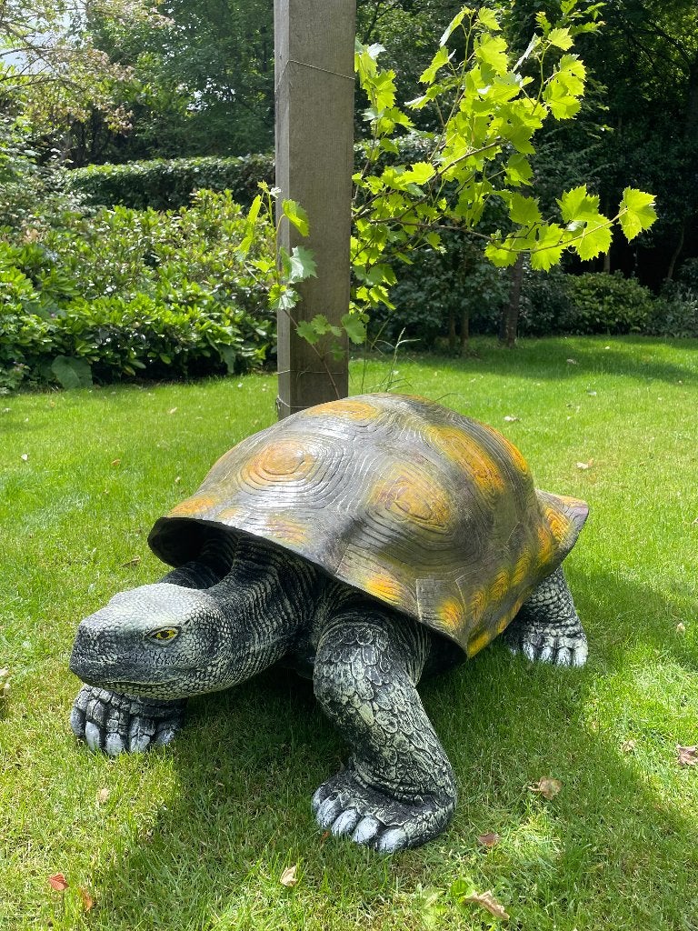 Beeld schildpad, gazon, tuin, vijver, 100 cm, Tuin en Terras, Ophalen, Nieuw, Kunststof, Dierenbeeld