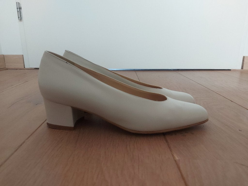 Vintage trouwschoenen, dames, Kleding | Dames, Ophalen of Verzenden, Gedragen, Overige kleuren