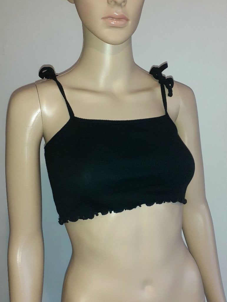 topje zwarte croptop Even & Odd XS of 34, Zwart, Nieuw, Ophalen of Verzenden, Zonder mouw