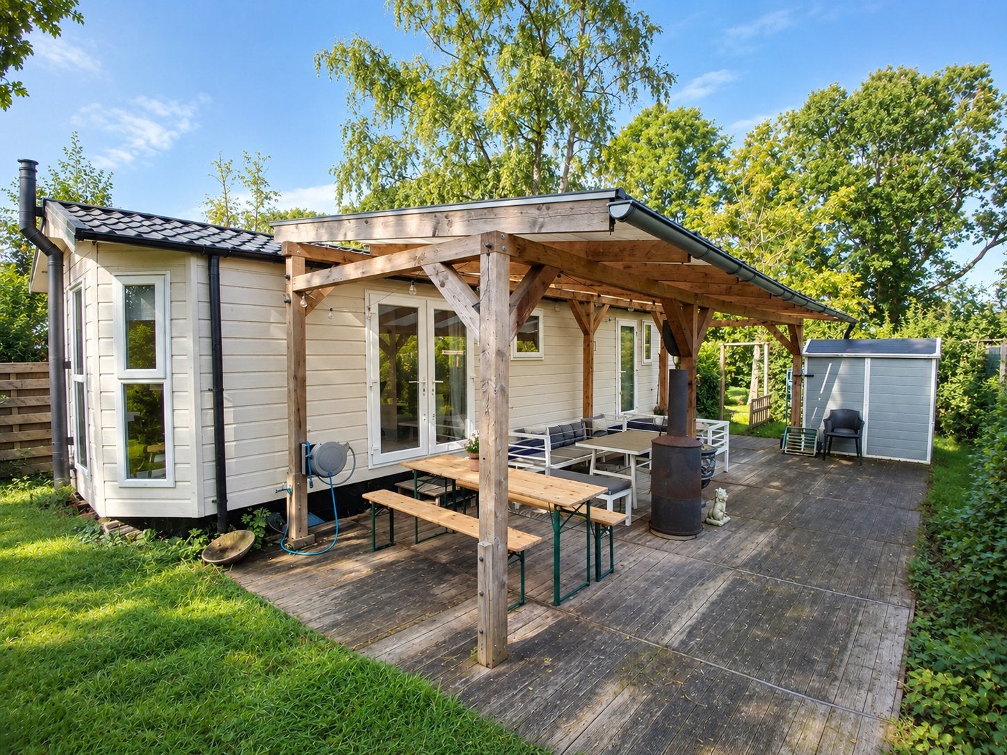 Sfeervol chalet met veranda + tuin / Woerdense Verlaat, Caravans en Kamperen, Tot en met 3
