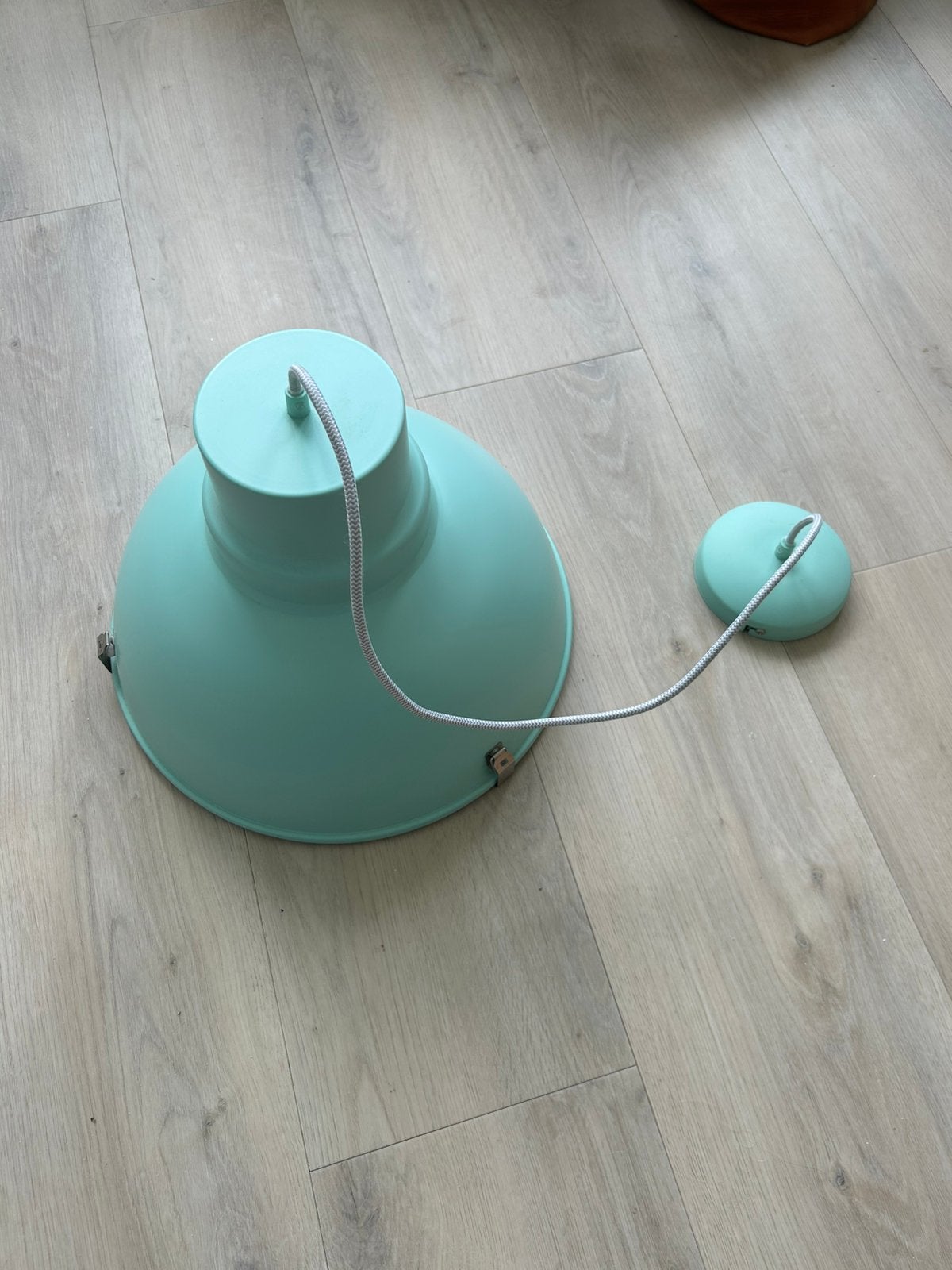3 groene hanglampen, Ophalen, Zo goed als nieuw, Metaal, Minder dan 50 cm