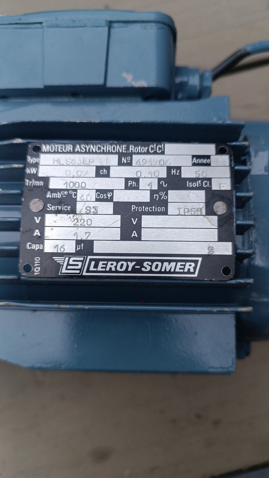 Asynchrone electromotor van Leroy -Somer, Doe-het-zelf en Verbouw, Motoren, Ophalen of Verzenden