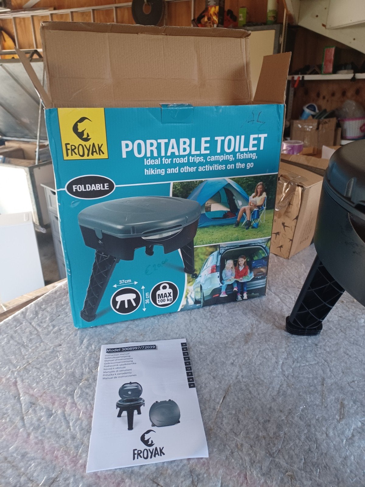 Nieuwe FroYak Draagbaar Toilet - Ideaal voor Onderweg/Reis, Ophalen of Verzenden, Nieuw
