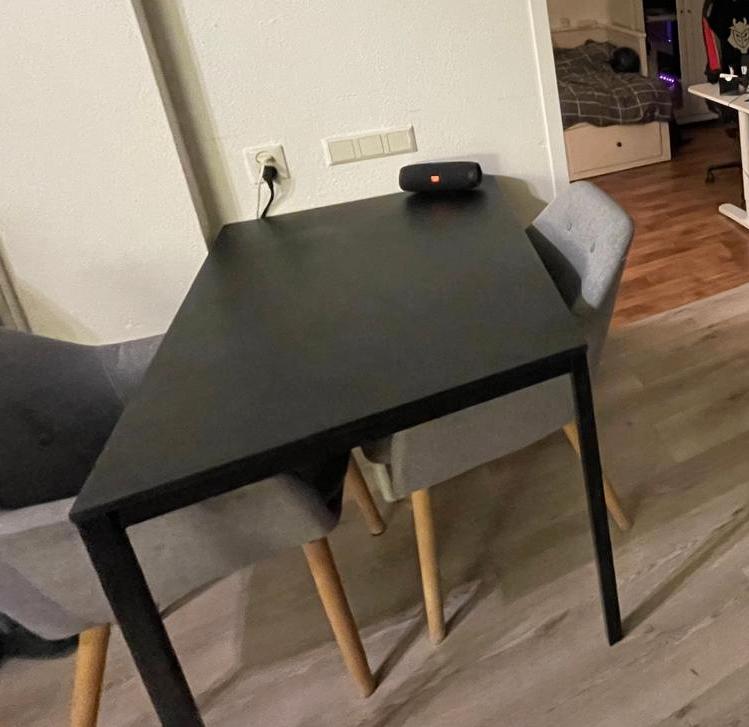 Eettafel + 2 stoelen | Gratis afhalen 3 mei!, Huis en Inrichting, Tafels | Eettafels, Ophalen, Gebruikt, 200 cm of meer, 50 tot 100 cm