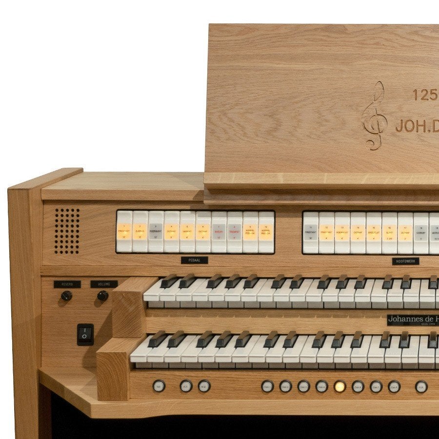 Johannes de Heer VIII Blank Eiken - Occasion, 2 klavieren, Ophalen of Verzenden, Joh.deHeer Muziekinstrumenten, Info@johdeheer.nl