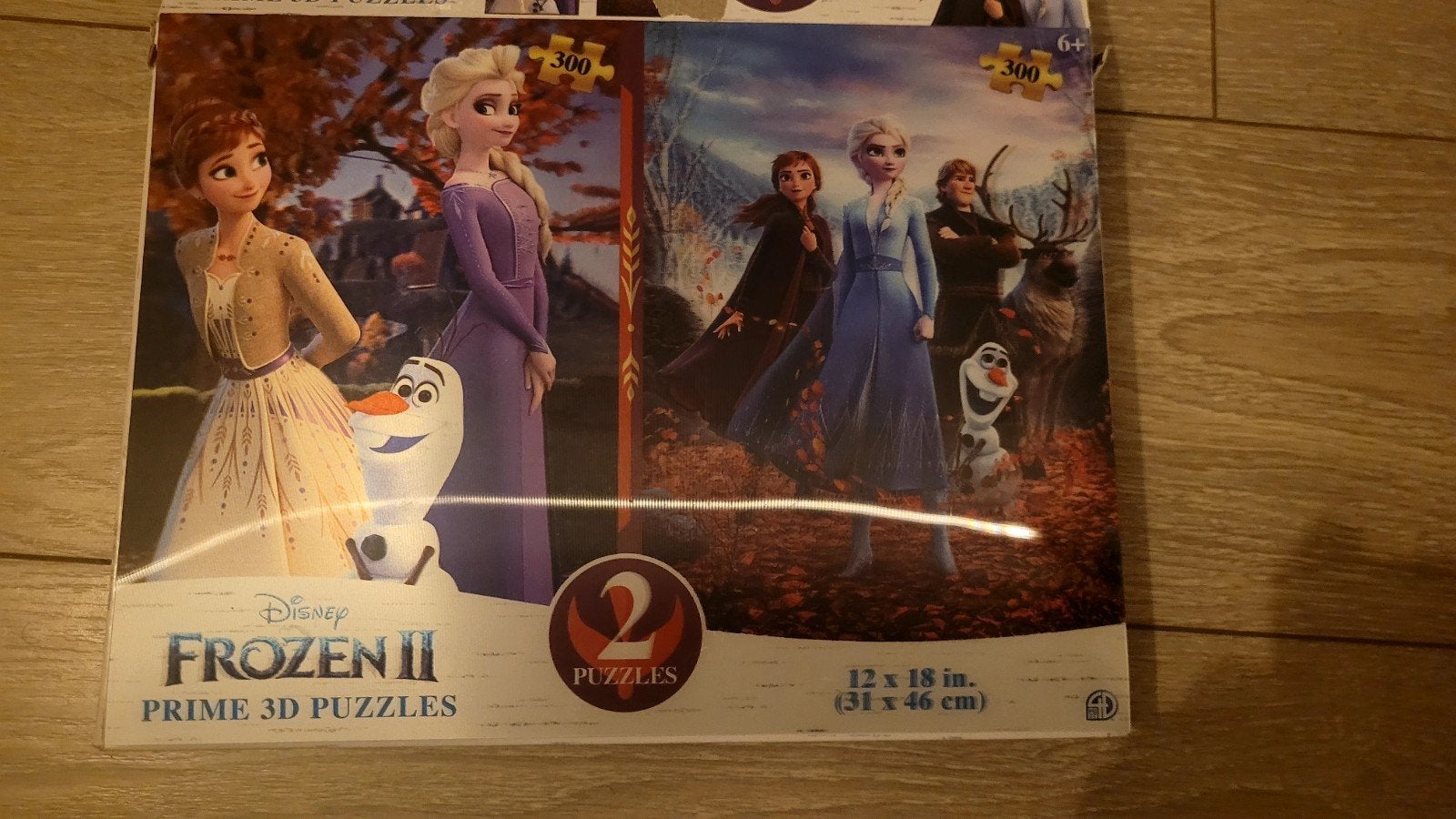 Disney Frozen II Prime 3D Puzzels - 2x 300 stukjes, Ophalen, 500 t/m 1500 stukjes, Gebruikt, Legpuzzel