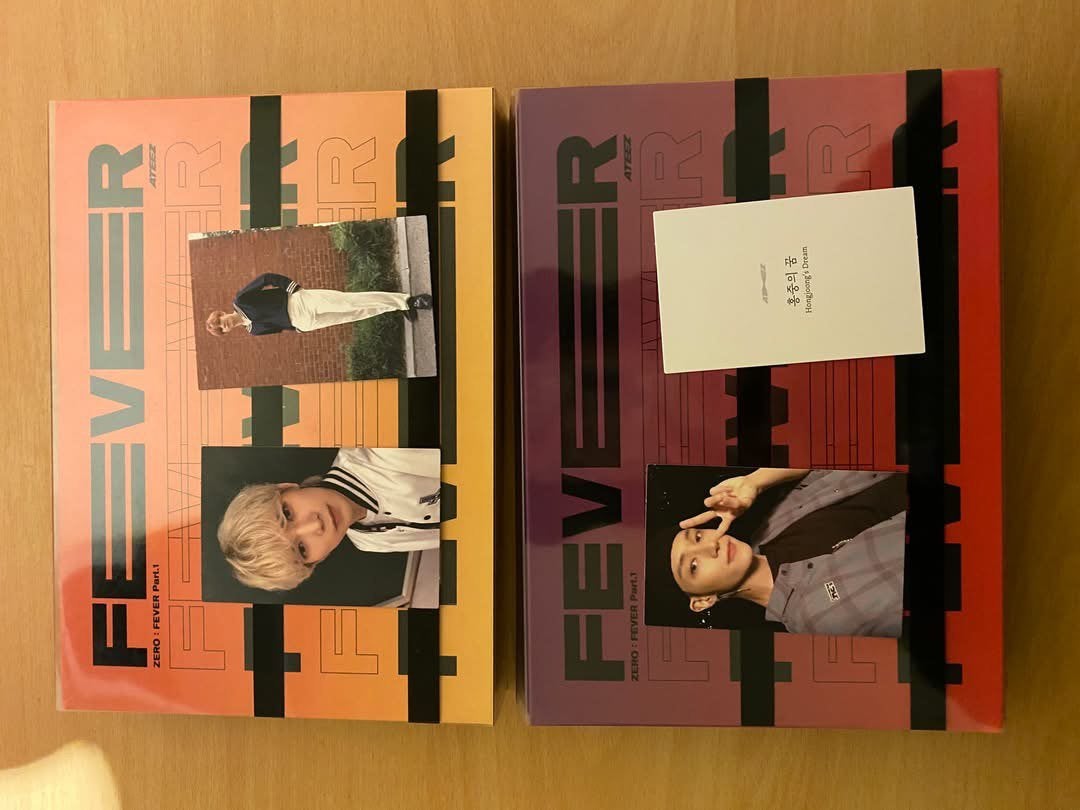 Ateez FEVER part 1 album (2 versies) + pc & poster, Ophalen of Verzenden, Zo goed als nieuw, K-pop, Album