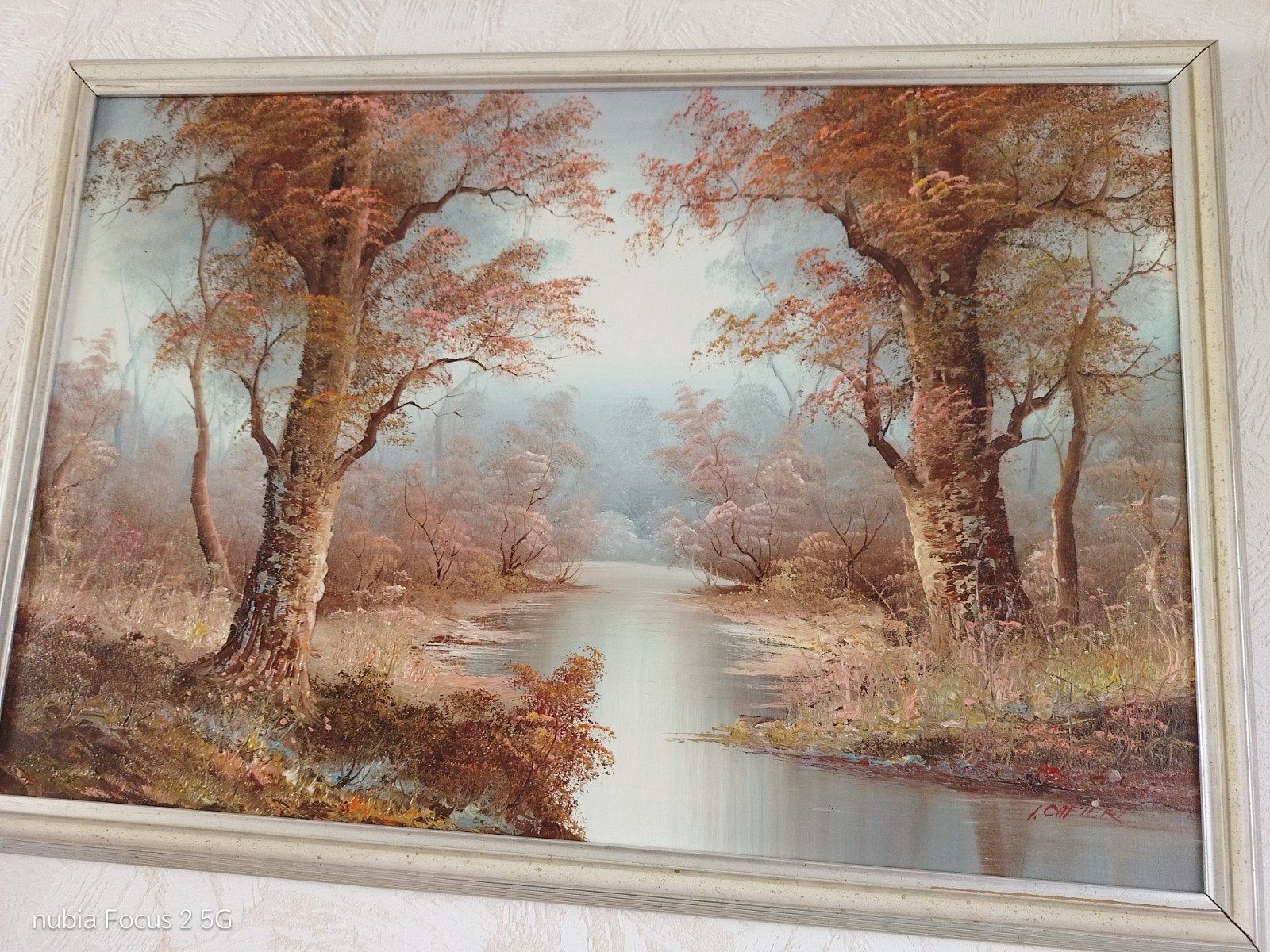 Sfeervol Landschap Schilderij door Irene Cafieri, Ophalen, Ingelijst, Landschap