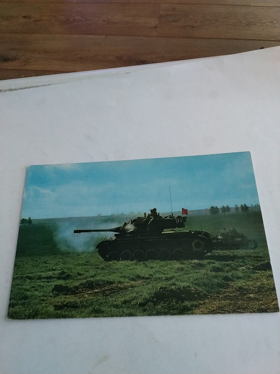 Oude Ansichtkaart: Tank M47 Patton - Militair Voertuig, Ophalen of Verzenden, 1960 tot 1980, Ongelopen