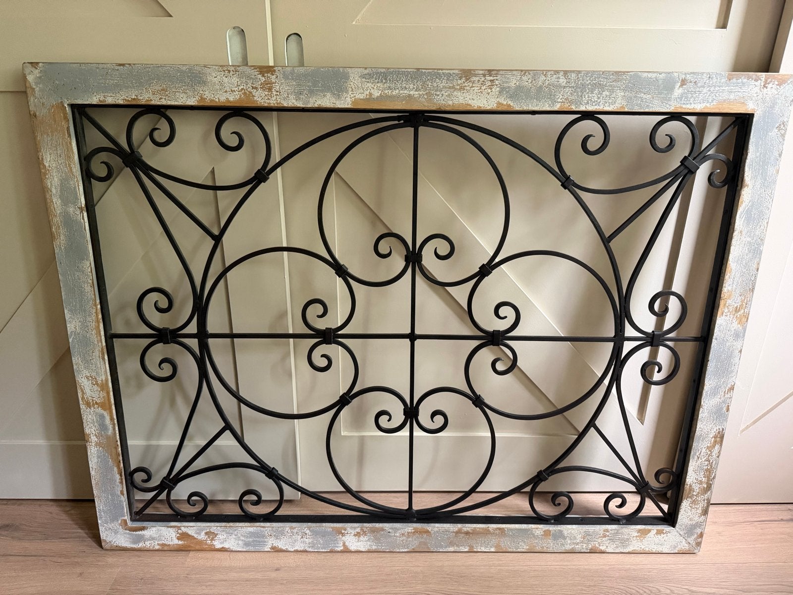 Decoratie smeedijzer in frame 120x90, Ophalen, Zwart, Nieuw, Landelijk
