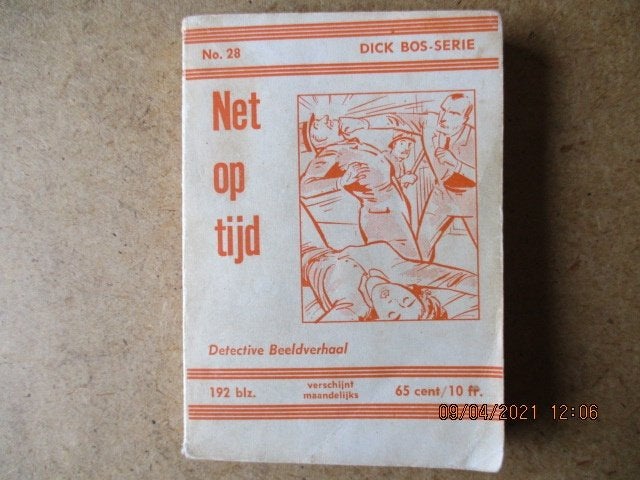 adv0886 dick bos 28 net op tijd, Eén stripboek, Ophalen, Gelezen
