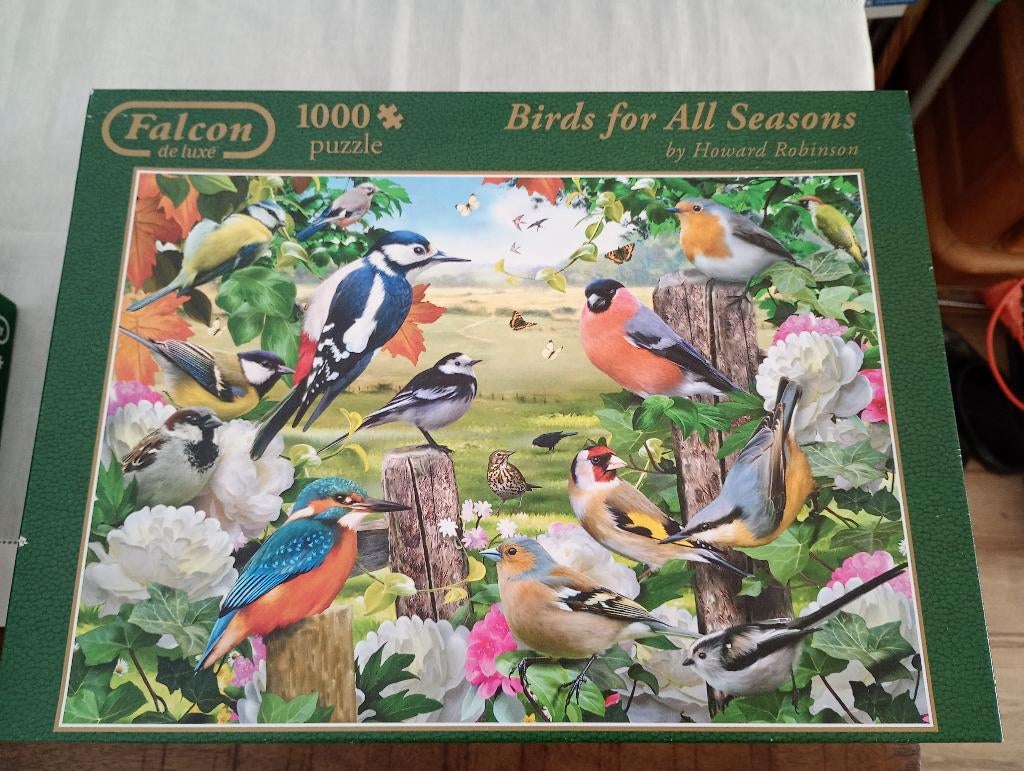 Moederdag Tip: Falcon puzzel birds for all seasons 1000st, Hobby en Vrije tijd, Denksport en Puzzels, Ophalen of Verzenden, 500 t/m 1500 stukjes