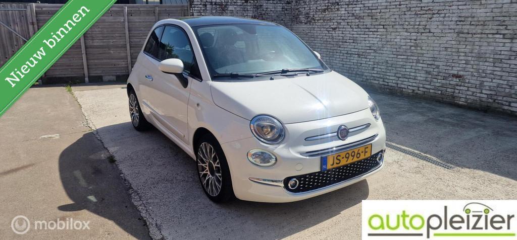 Fiat 500 0.9 TwinAir Turbo Lounge, Auto's, Gebruikt, Wit, Origineel Nederlands, Bedrijf