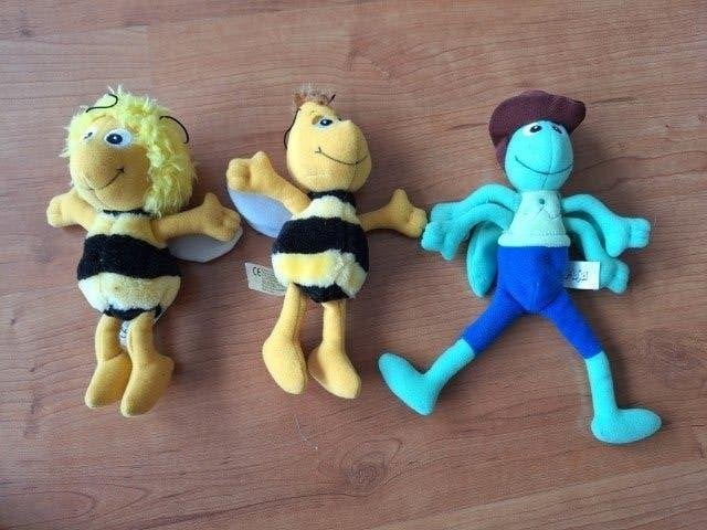 3 stuks Maja de Bij pluche knuffels, Ophalen of Verzenden, Gebruikt