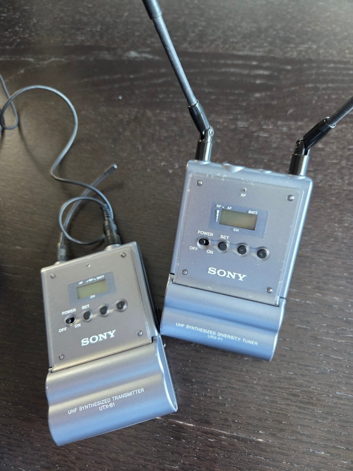 Sony UHF Draadloze Micr. Set (URX-P1 Ontvanger, UTX-B1 Ze, Ophalen of Verzenden, Gebruikt, Audio