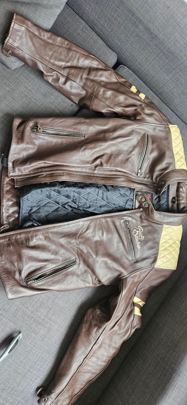 Rusty Stitches Lani Leren Motorjas - Bruin, Maat L, Ophalen, Tweedehands, Heren, Jas | leer