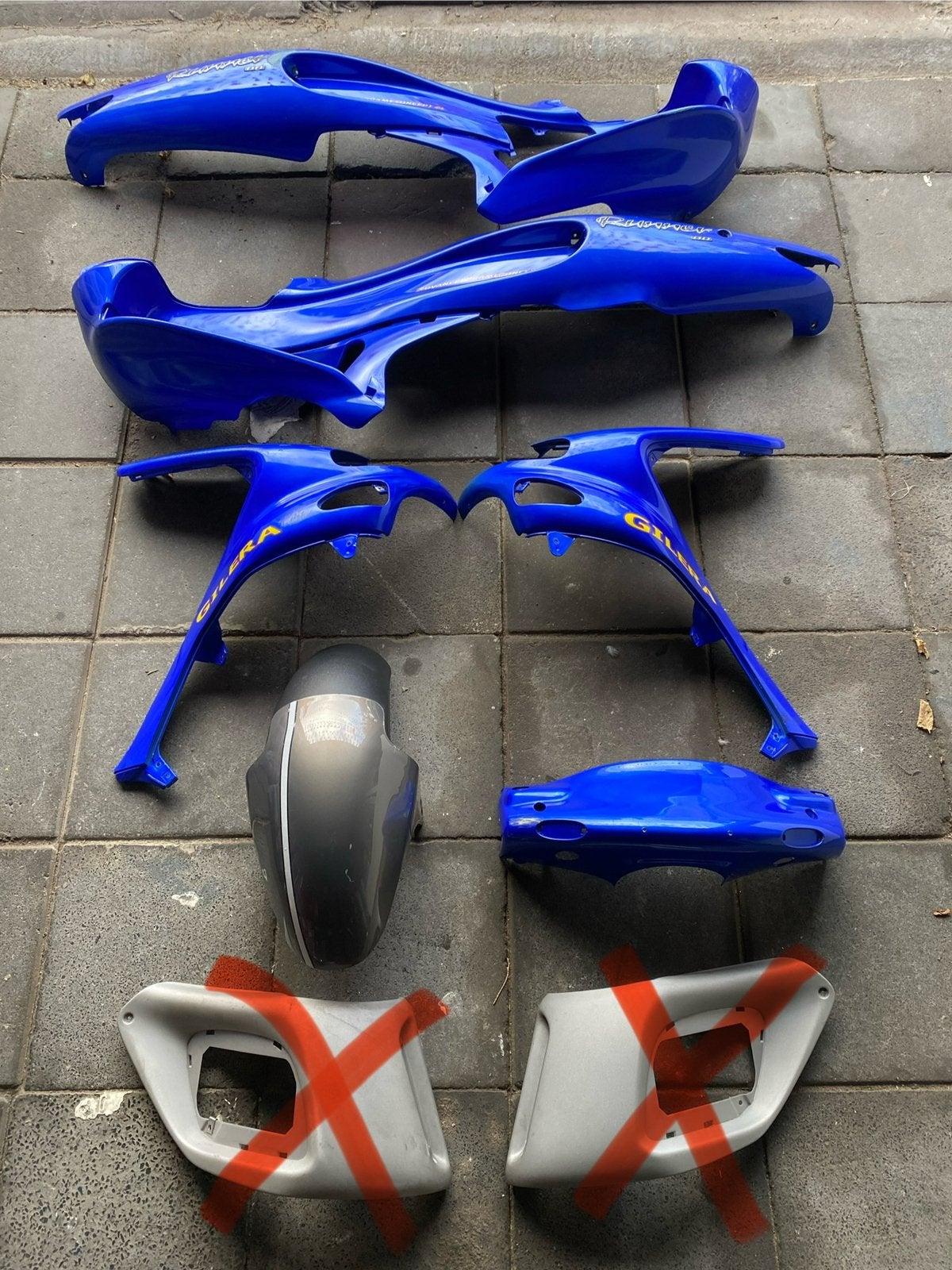 Gilera runner kappen set 125cc 180cc blauw kappen, Ophalen of Verzenden