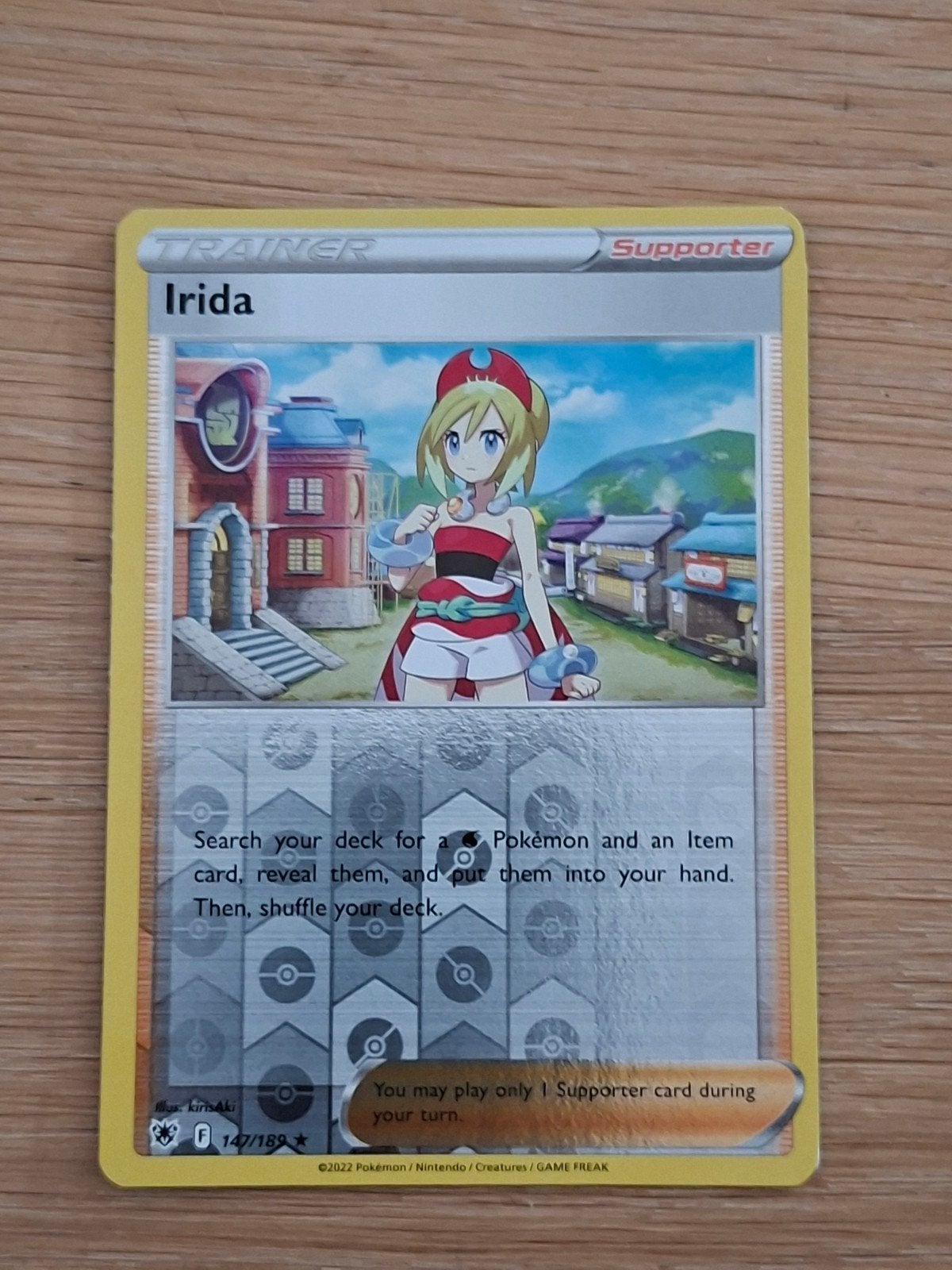 Irida Reverse Holo - Astral Radiance (147/189) Pokémon Kaart, Hobby en Vrije tijd, Ophalen of Verzenden, Zo goed als nieuw, Losse kaart