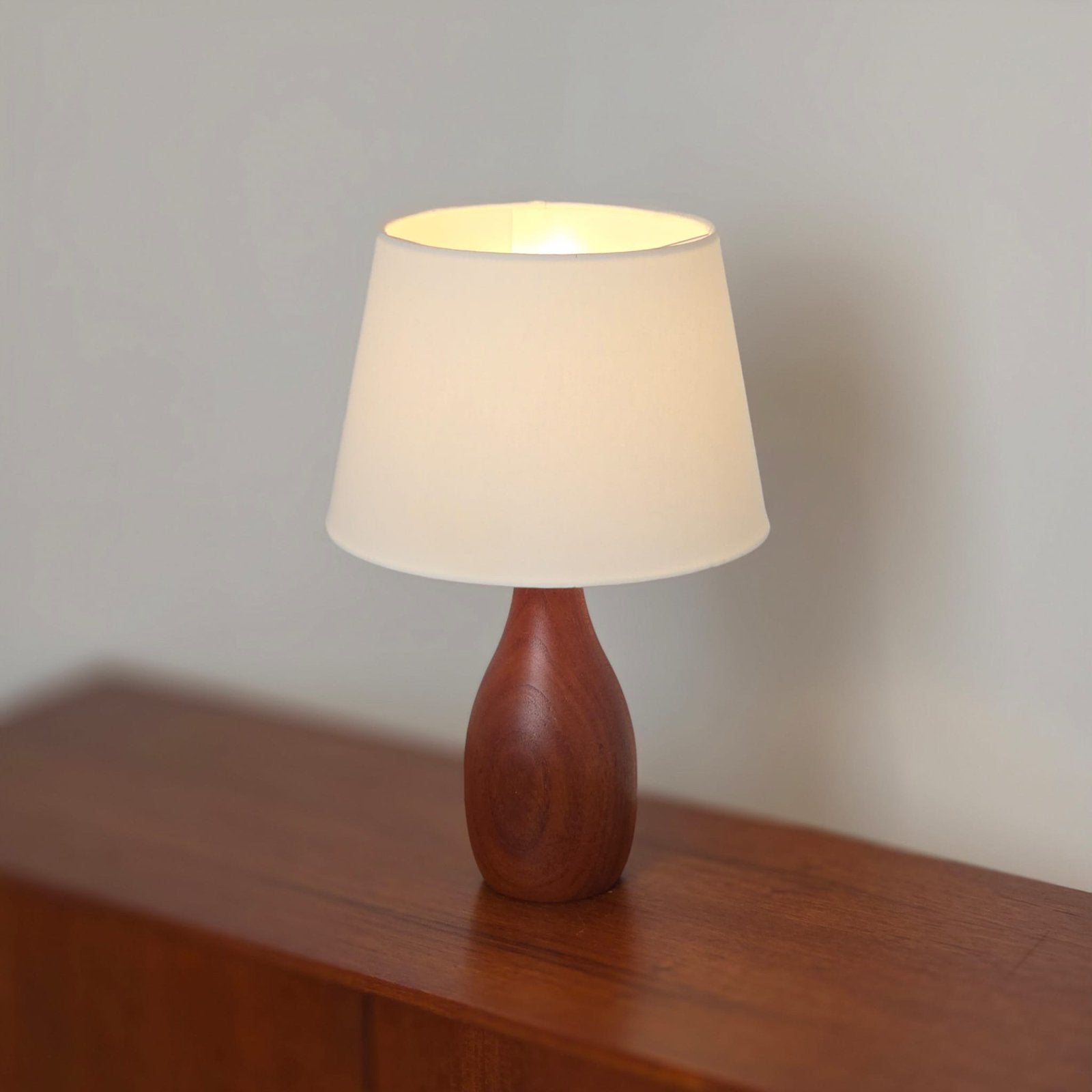 Vintage Scandinavische Teak Tafellamp - Jaren 60/70