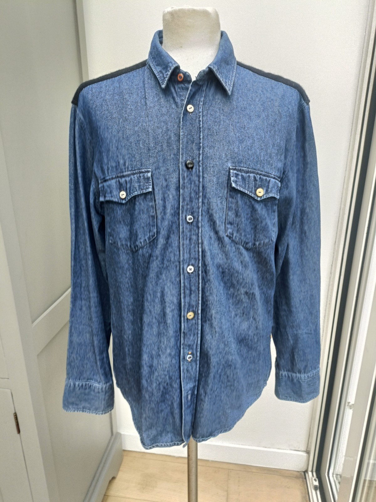 Hugo Boss overhemd, Kleding | Heren, Overhemden, Blauw, Ophalen of Verzenden, Zo goed als nieuw, Halswijdte 41/42 (L)