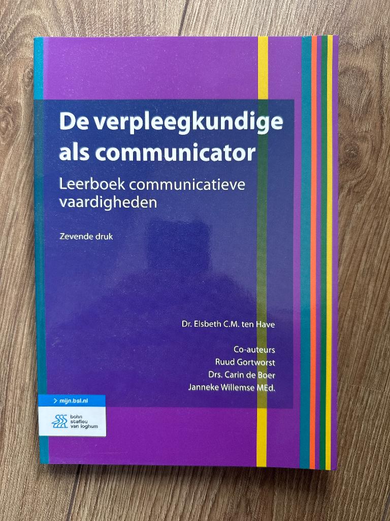 De verpleegkundige als communicator, Dr. Elsbeth C.M. ten Have, Zo goed als nieuw, Beta, HBO