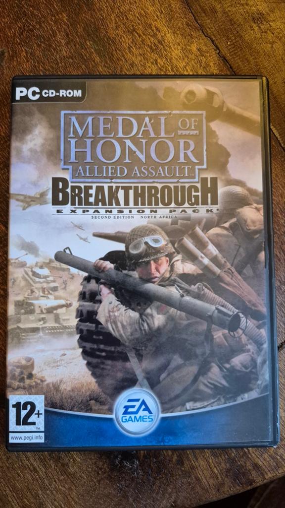 Medal of Honor Allied Assault Breakthrough PC CD-ROM, Spelcomputers en Games, Games | Pc, Online, Gebruikt, Shooter, 1 speler