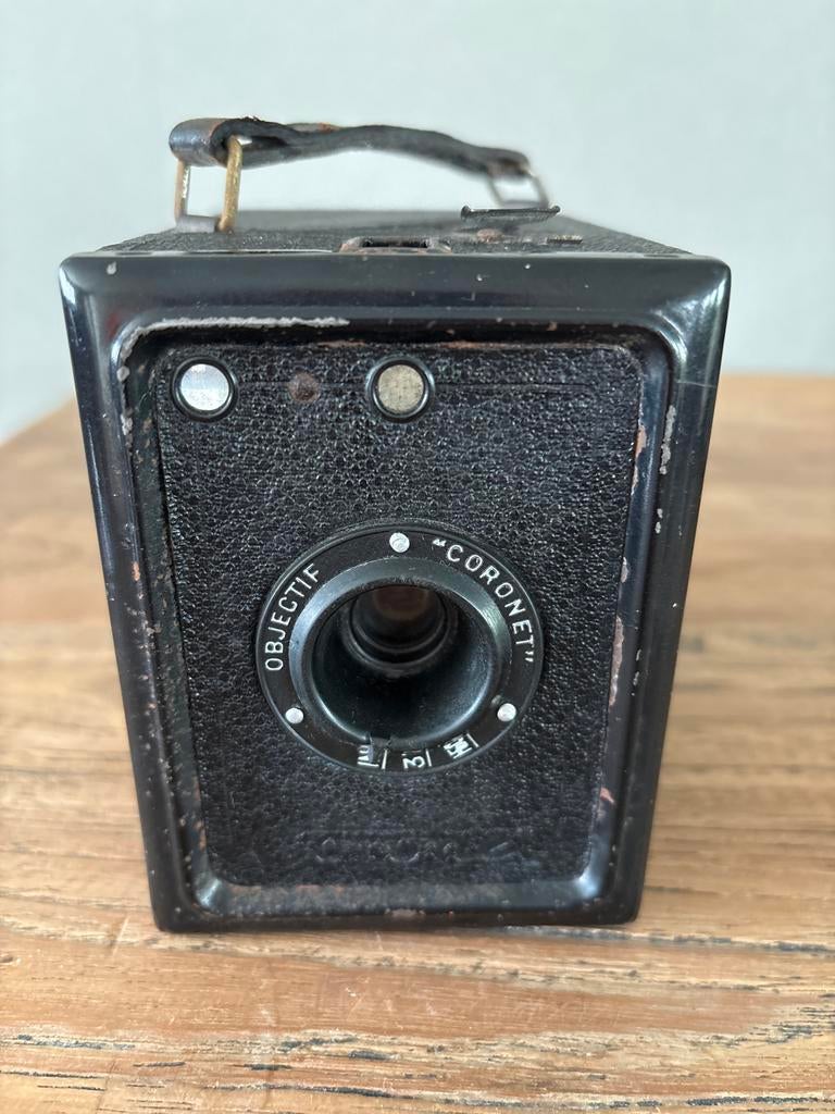 Vintage Coronet Boxcamera - Oud Fototoestel, Ophalen of Verzenden, Voor 1940, Fototoestel