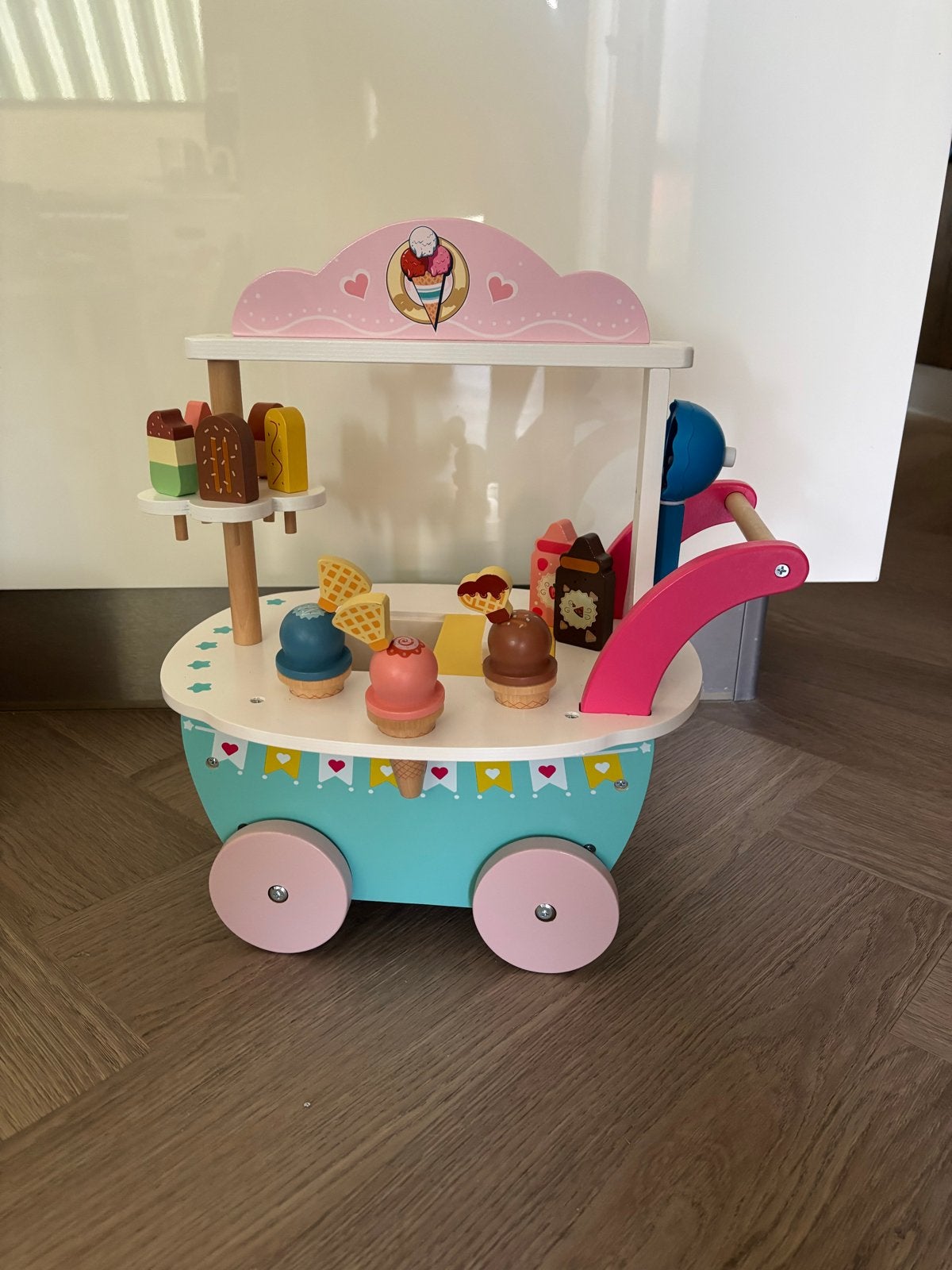 Houten ijscokar met accessoires, Ophalen of Verzenden, Gebruikt, Jongen of Meisje