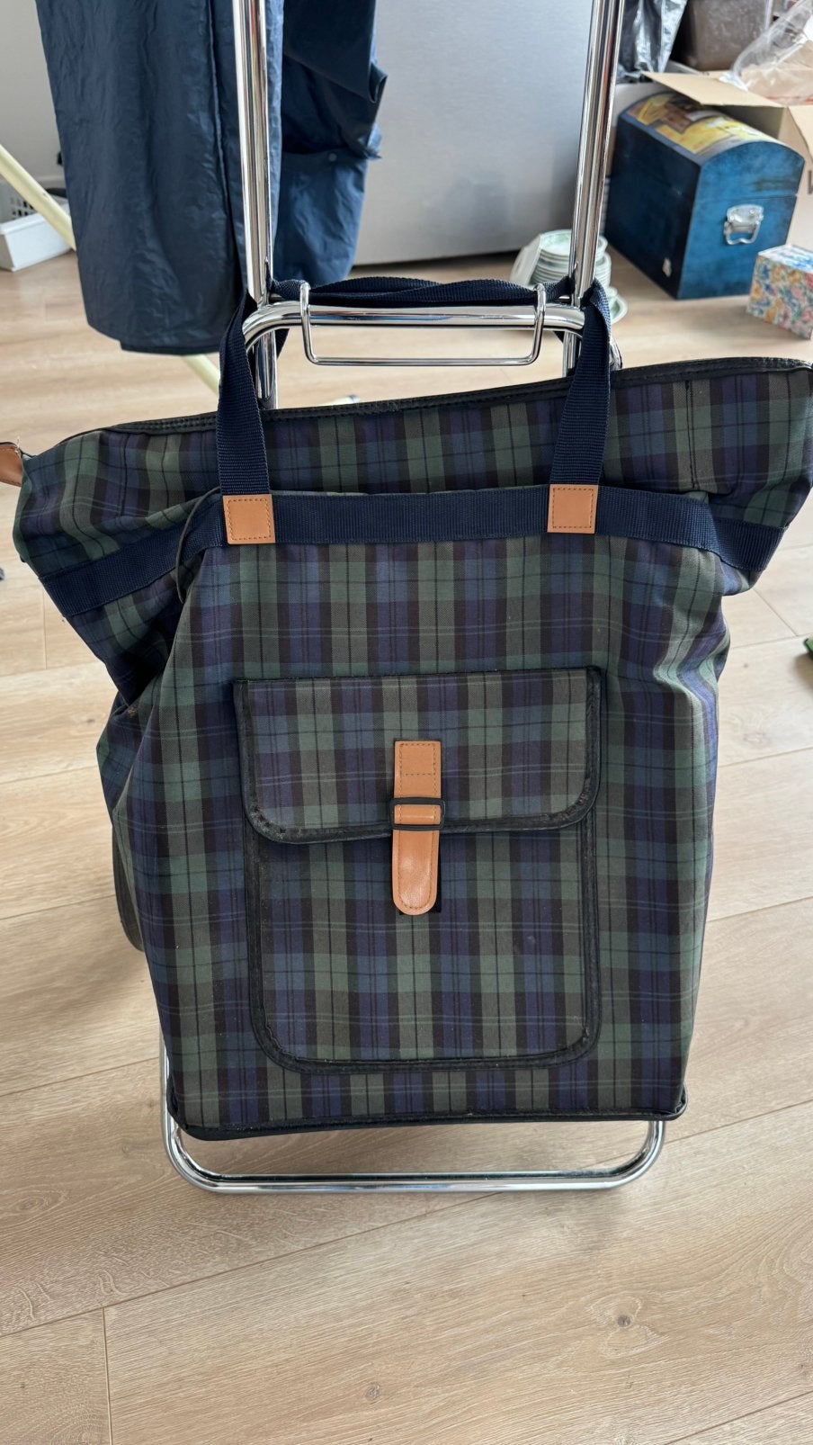 Boodschappen trolley, 30 cm of meer, Gebruikt, Groen, Wieltjes