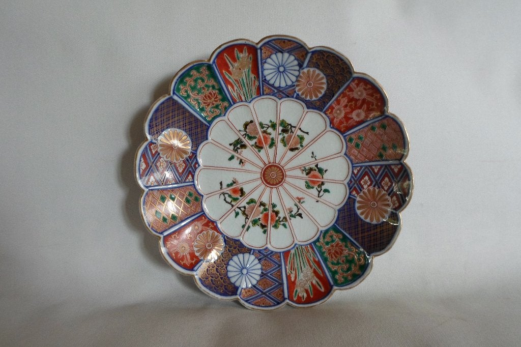 Antiek Imari Bord 6 Karakters, Ophalen of Verzenden