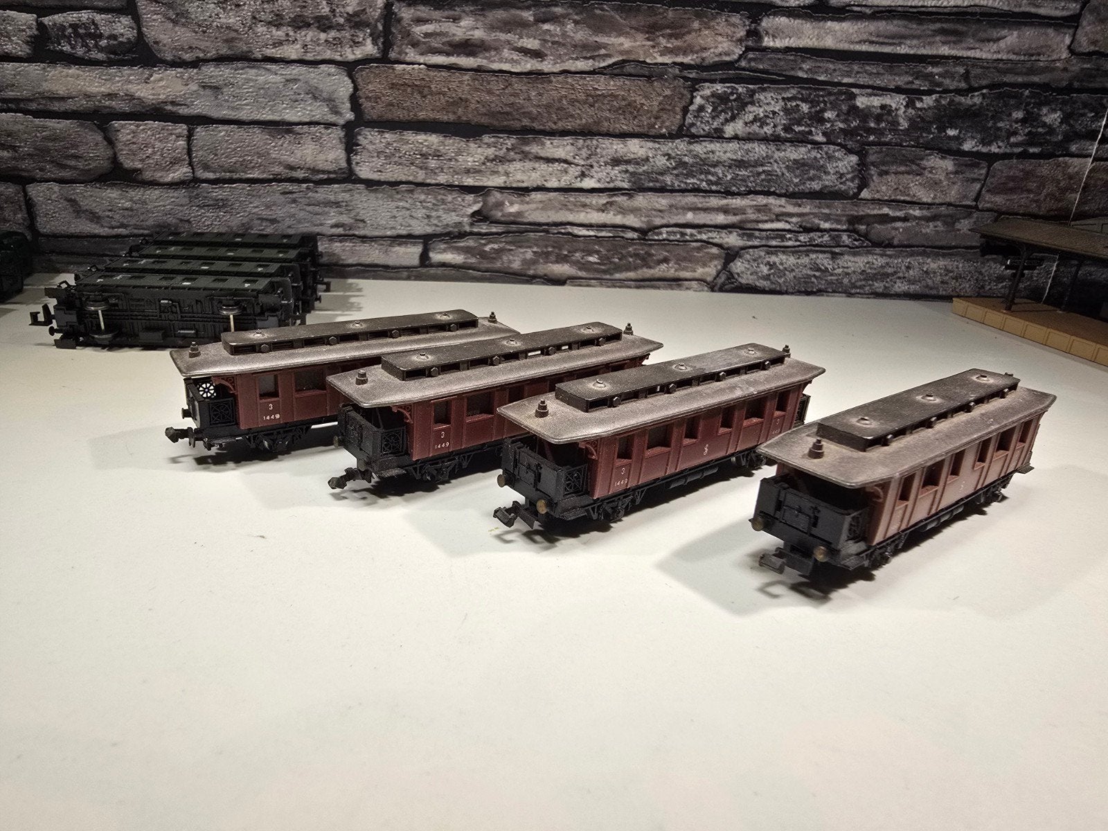4 rijtuigen wagonnen lima n spoor trein 1:160, Hobby en Vrije tijd, Gebruikt, Gelijkstroom, Wagon, Ophalen of Verzenden