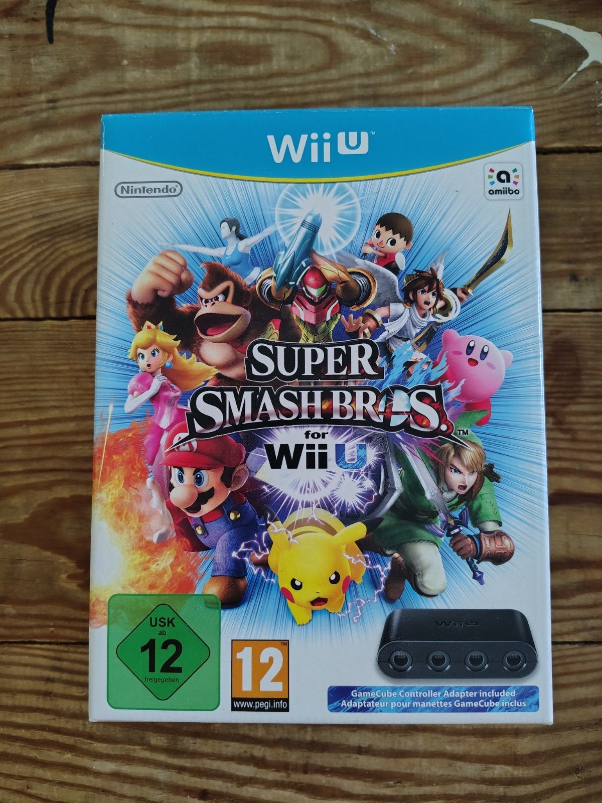 Super Smash Bros. voor Wii U + GameCube controller Adapter, Vechten, Eén computer, Ophalen of Verzenden, Zo goed als nieuw