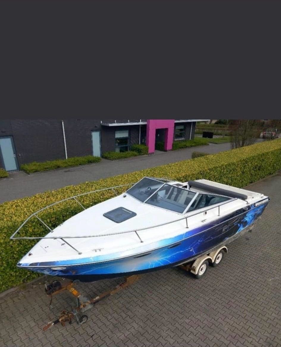 Sportieve speedboot zonder motor, Watersport en Boten, Speedboten, Ophalen, Gebruikt, Polyester