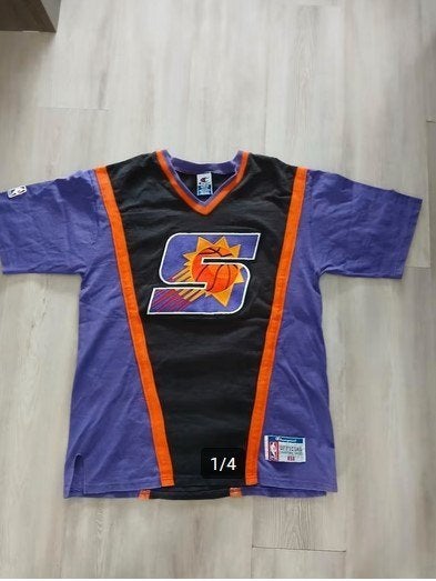 Phoenix Suns 90s Champion NBA official shooting shirt, Maat 48/50 (M), Paars, Ophalen of Verzenden, Gedragen