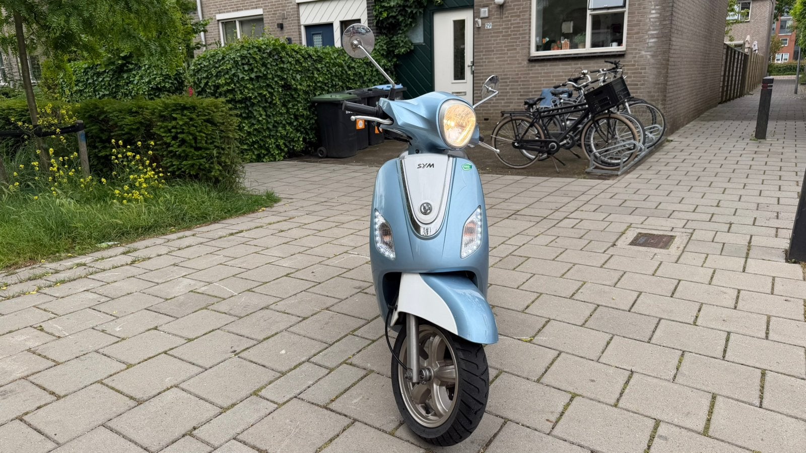 Sym Fiddle 3 licht blauw 2017, Fietsen en Brommers, Scooters | SYM, Ophalen, Gebruikt, Benzine, Fiddle