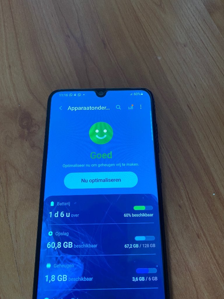 Samsung A70, Gebruikt, Blauw, Touchscreen, Ophalen of Verzenden
