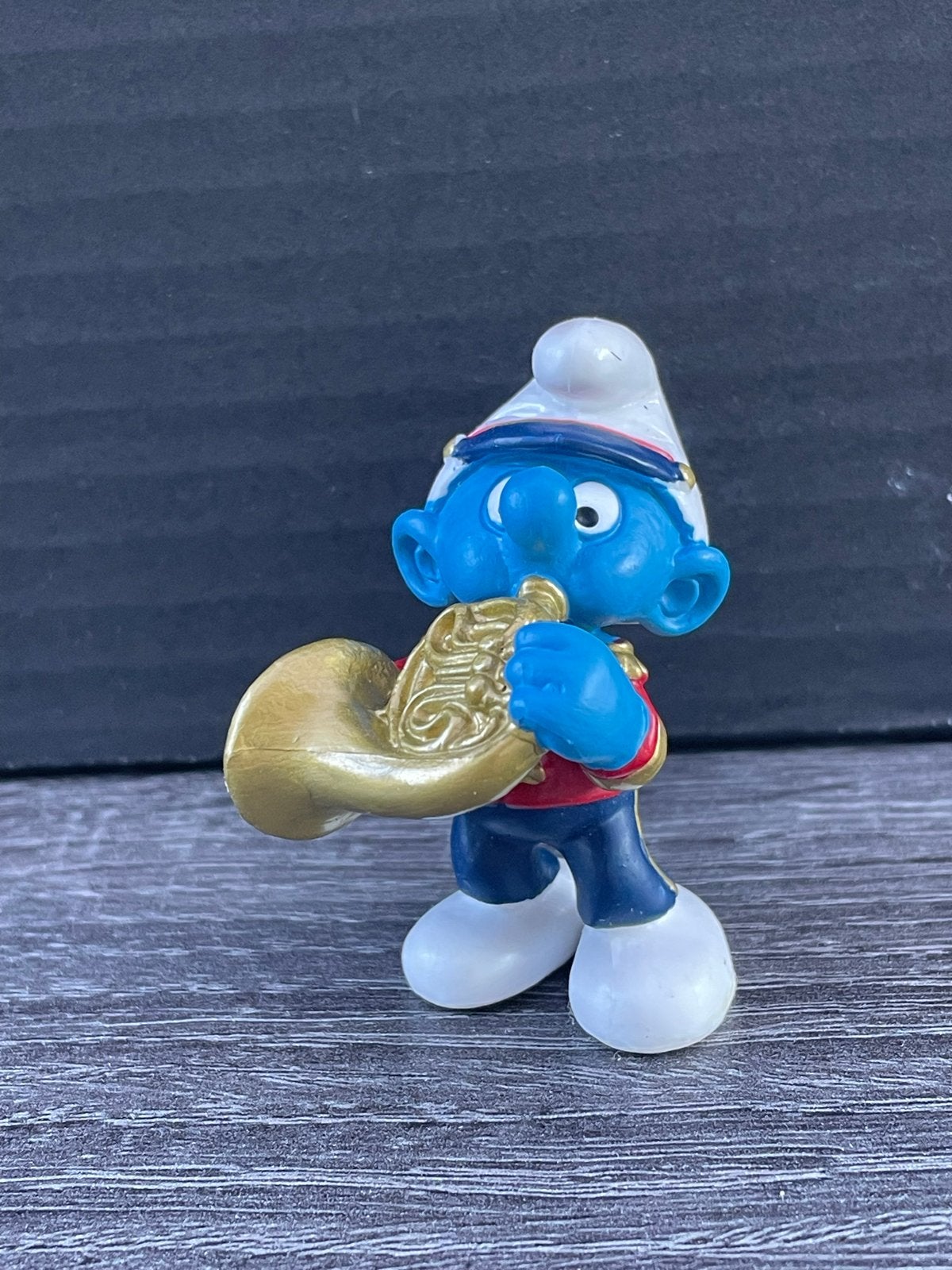 Smurf Muzikant Figuurtje - Vintage Smurf Collectible, Verzamelen, Ophalen of Verzenden, Gebruikt, Muzieksmurf, Poppetje, Figuurtje of Knuffel